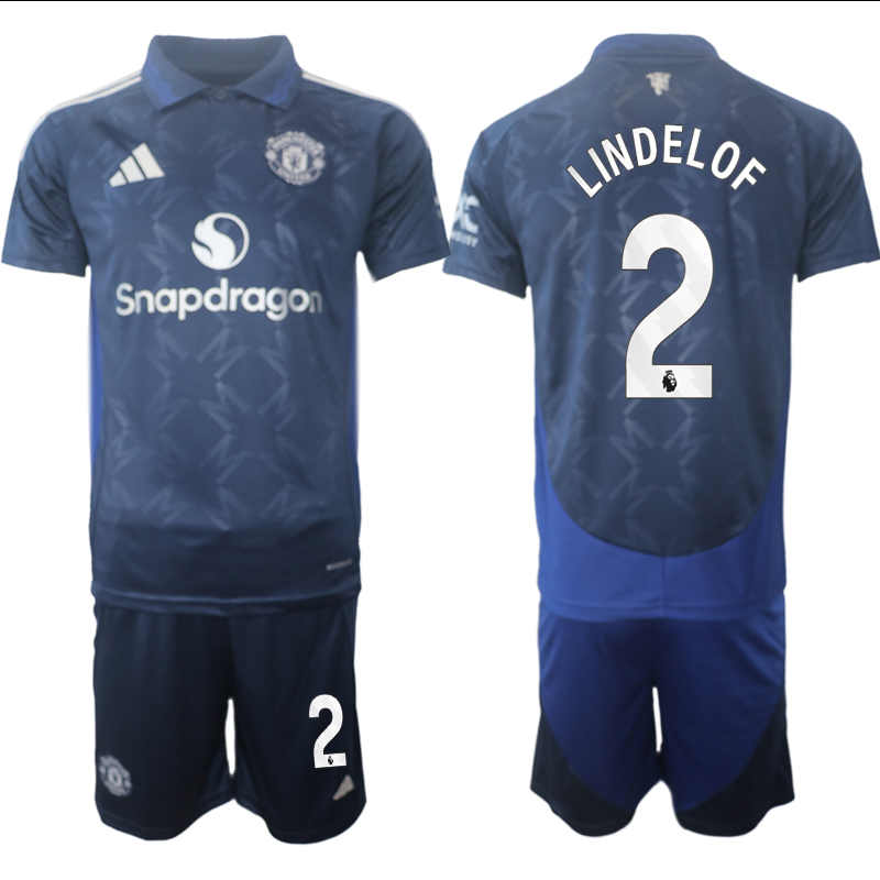 Men 2024-2025 Club Manchester United away blue #2 Soccer Jersey->indianapolis colts->NFL Jersey